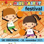 Mini basket festival košarke u Obrenovcu, novembar 2025.